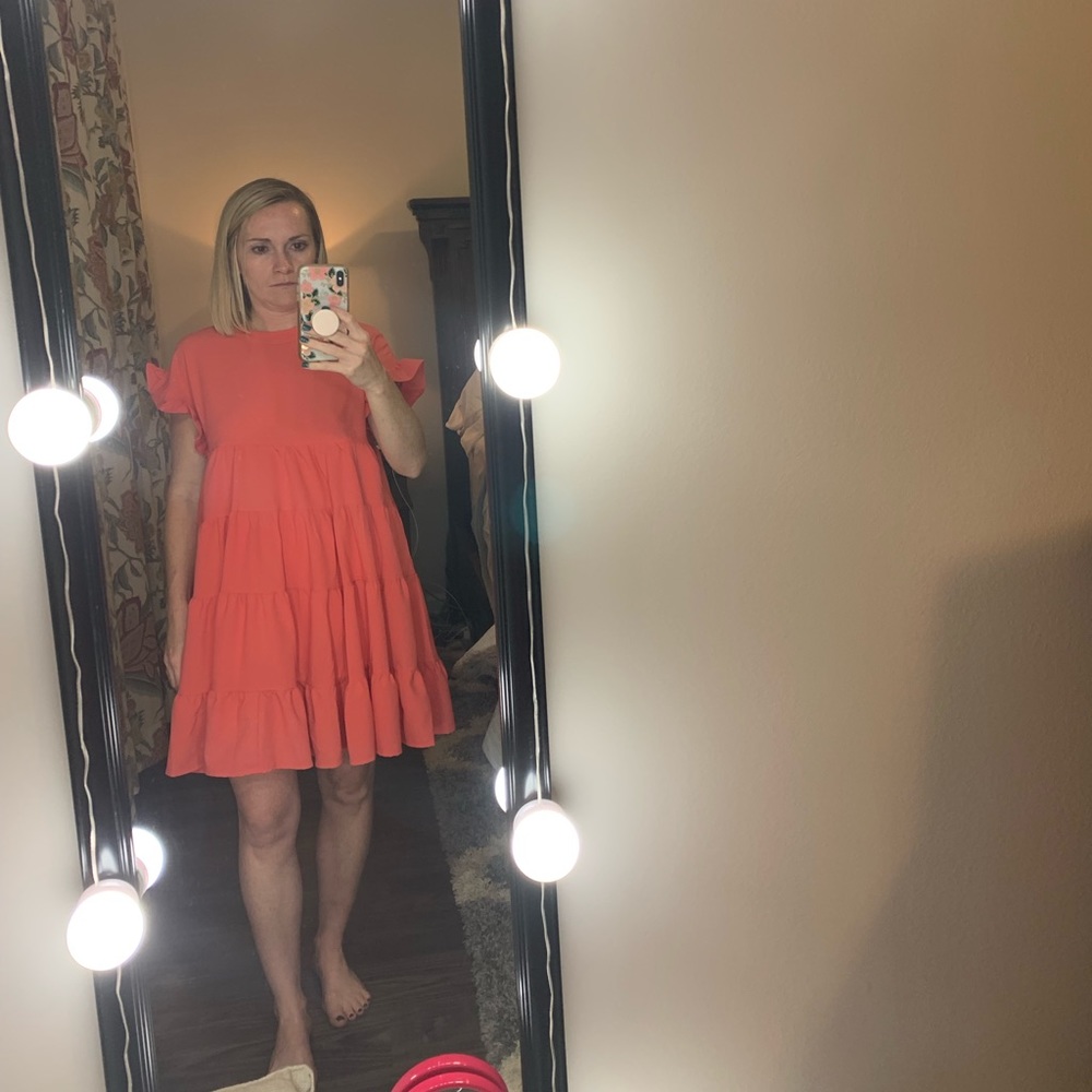 Coral Baby doll dress
